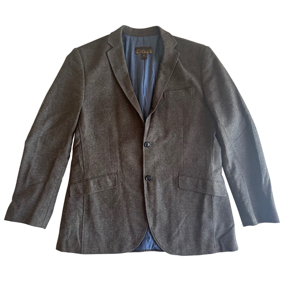 Pronto Uomo Blue Men's Blazer Brown Wool Blend Sport Coat Jacket Size Medium‎
